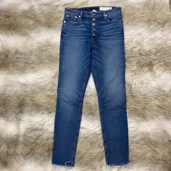 Rag & Bone Button Closure Nina High-Rise Skinny Jean, Size 29 - Picture 6 of 16